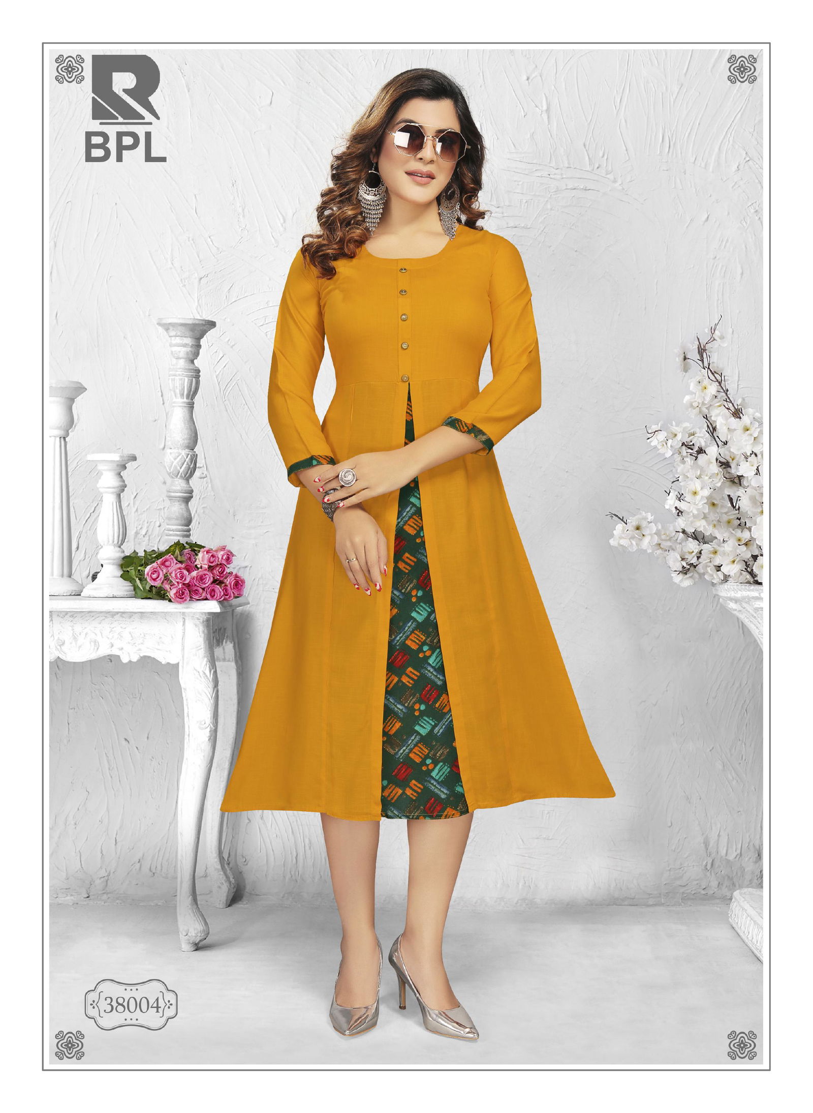 Raashi Bpl Latest Ethnic Wear Rayon Printed Anarkali Kurti Collection
